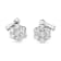 14KT White Gold 1/2 cttw Diamond Floral Cluster Pendant Necklace (HI, SI2-I1)