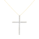 10K Gold Over Sterling Silver 2 1/2ctw Diamond Cross Pendant w\chain
(H-I, I2-I3)
