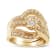 14K Yellow Gold Over Sterling Silver 1/3ctw Diamond Crisscross
Engagement Bridal Set