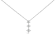 10K White Gold 1/5ctw Princess Cut Diamond 3 Stone 18" Pendant
Chain(H-I Color, SI2-I1 Clarity)