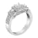 14K White Gold Round and Princess-Cut Diamond Ring (1 Cttw, H-I Color,
I1-I2 Clarity)