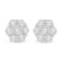 14K White Gold 3.0ctw Prong Set Round-Cut Diamond Floral Cluster Stud Earring