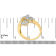 18K Yellow Gold Over Sterling Silver 1/2ctw Mixed Diamond Bypass Triple
Leaf Ring