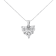 10K White Gold 1.0ctw Mixed Cut Diamond Heart Shaped 18" Pendant
w\chain(H-I Color, SI2-I1 Clarity)
