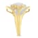 10K Yellow Gold over Sterling Silver Diamond Bypass Cluster Ring (1
Cttw, I-J Color, I2-I3 Clarity)