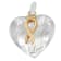 10K Yellow Gold Over Silver Heart Pendant With Chain