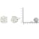 14K White Gold 3/4ctw Lab Grown Diamond 4-Prong Classic Stud Earrings