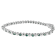 14K White Gold 3.0ctw Round-Cut Blue Diamonds Bracelet