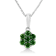 Sterling Silver 1/2ctw Green Diamond Floral Cluster Pendant w\chain
18" (I1-I2 Clarity)