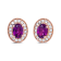 14K Rose Gold 7x5mm Cushion Cut Garnet and 3/8ctw Round Diamond Halo
Stud Earrings