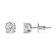 IGI Certified 14K White Gold 1 1/2 Cttw Round Diamond Solitaire Stud
Earrings with Screwbacks