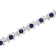 3.5 mm Lab Created Purple Amethyst and 1/6 ctw Diamond Rhodium Over
Sterling Silver Tennis Bracelet