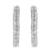 Sterling Silver 1/2ctw Diamond Wire Cage Style Hoop Earring