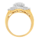 10KT Yellow Gold 1.0ctw Diamond Cluster Ring (I-J, I1-I2)