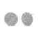 18K White Gold 3 1/2ctw Shared Prong Set Diamond Cluster Composite Disc
Stud Earrings