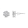 14K White Gold 1.0ctw Diamond Composite Stud Earrings