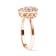10K Rose Gold 3/8ctw Round-Cut Diamond Pear Promise Ring (I-J Color,
I2-I3 Clarity)