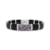 Sterling Silver Black and Brown Enamel 1/3ctw Diamonds and Sapphire
Bangle Bracelet