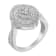 Sterling Silver 1.0ctw Mixed Cut Diamond Marquise-Shaped Cluster Ring
(I-J Color, I2-I3 Clarity)