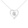 Sterling Silver 1/4ctw Diamond Open Heart Twisted Awareness Ribbon
18" Pendant with Chain
