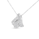 1.87ctw Princess and Baguette Diamond Mixed Geometry 14K White Gold Necklace