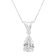 IGI certified 10K White Gold 1/2ctw Diamond Pear Pendant w\chain(I-J, I1)