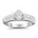 0.625ctw Oval Diamond Solitaire 14K White Gold Ring