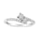 0.25ctw Round Miracle-Set Two-Diamond 10K White Gold Ring