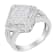 Sterling Silver 2/5ctw Princess Cut Diamond Cluster Composite Ring (H-I
Color, SI1-SI2 Clarity)