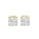 10K Yellow Gold Over Sterling Silver 1.0ctw Diamond Composite Multi
Stone Stud Earrings