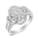 14K White Gold 1.0ctw Mixed Cut Diamond Floral Cluster Ring (H-I Color,
SI2-I1 Clarity)