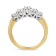 18K Yellow Gold 1.0ctw Round Cut Diamond Step up 5 Stone Ring Band (F-G
Color, SI1-SI2 Clarity)