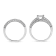 Sterling Silver 3/4ctw Round Diamond Composite Engagement Ring and Band
Set (I-J Color, I3 Clarity)