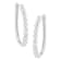 Sterling Silver 1/4ctw Miracle-Set Round-Cut Diamond Hoop Earring
