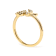 10K Yellow Gold 1/10ctw Diamond Leaf and Branch Ring (H-I Color, I1-I2 Clarity)