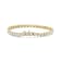 10K Yellow Gold Over Sterling Silver 1.0 Ctw Diamond Heart Tennis Bracelet