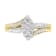 0.50ctw Marquise Diamond Cluster Split Shank 10K Yellow and White Gold Ring