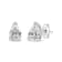 14K White Gold 1/2ctw Pear Shape Solitaire Lab Grown Diamond Stud Earrings