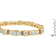 14K Yellow Gold 7.33ctw Multi--Cut Diamond Box Square Link Bracelet