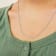 14K White Gold 1.00ctw Bezel Set Round Diamond Marquise Shaped Milgrain
Station Collar Necklace