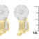 14K Yellow Gold 7/8ctw Round Cut Diamond Earrings
