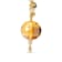 18K Yellow Gold Citrine Ball Gemstone with White and Brown Diamond
Accent Dangle Earrings