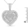 10K White Gold 1.0ctw Multi Cut Diamond Heart Pendant With Chain(H-I, I1-I2)