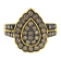 10K Yellow Gold Over Sterling Silver 1 1/8ctw Diamond Pear Ring (J-K
Color, I1-I2 Clarity)