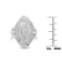 Sterling Silver 1-1/8ctw Diamond Marquise Cluster Triple Halo Knot Ring
(I-J Color, I2-I3 Clarity)