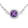 Sterling Silver Amethyst and Diamond Accent Lariat 4”-10” Adjustable
Bolo Bracelet