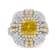 18K White and Yellow Gold 2.15 Cttw Yellow Radiant Lab Grown Diamond
Halo Cocktail Ring