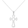 Sterling Silver 1/3ctw Diamond Framed Open Cross 18" Pendant
w\chain(J-K Color, I2-I3 Clarity)