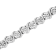 Rhodium Over Sterling Silver 1/10 Cttw Diamond "S" Tennis Bracelet