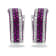 18K White Gold 1 7/8 Cttw Diamond and 1mm Round Red Ruby Open Swish Hoop Earrings